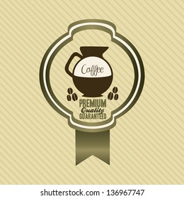 illustration of coffee icons and labels, coffee illustration, vector illustration