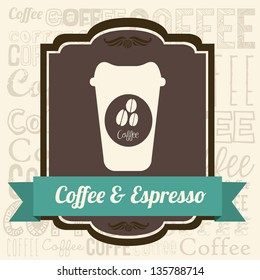 illustration of coffee icons, coffee illustration, vector illustration
