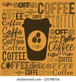 illustration of coffee icons, coffee illustration, vector illustration