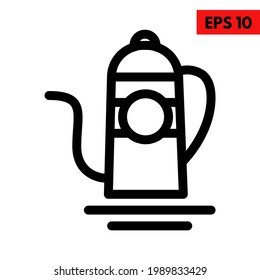 Illustration of coffee kettle icon
