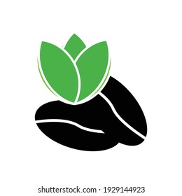 illustration of coffee and leaves