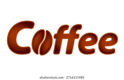 Ilustración de una letra de café