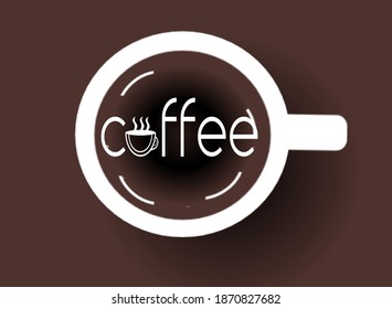 illustration coffee logo design, vector