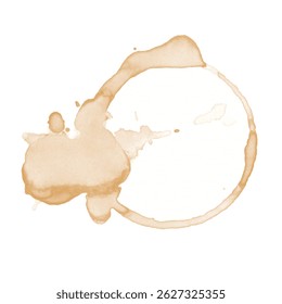 Illustration of coffee stain, Vector Illustration. EPS10