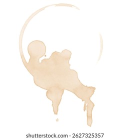 Illustration von Kaffeefleck, Vektorgrafik. EPS10