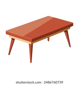 Ilustración de mesa de café aislado en blanco