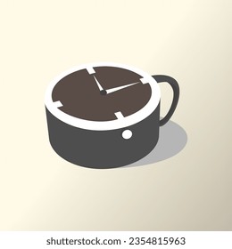 Illustration of coffee time, made with Vector