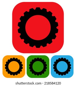 Illustration of cogwheels. Cogwheel icons.