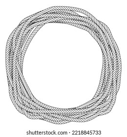 Illustration Of A Coiled Rope 