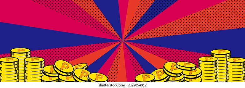 Illustration of a coin with an American comic touch