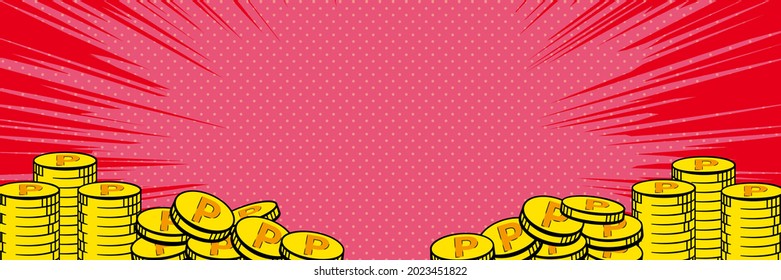 Illustration of a coin with an American comic touch