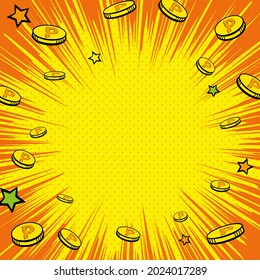 Illustration of a coin with an American comic touch
