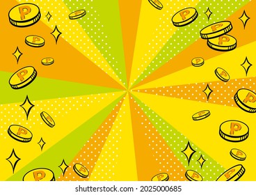 Illustration of a coin with an American comic touch
