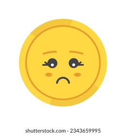 Illustration with coin. Character gold money on golden background. Saving money. Online banking. Digital marketing. Crypto currency, crypto currency coin.