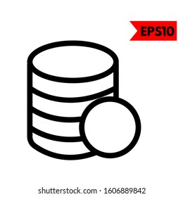illustration of coin flat icon