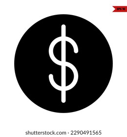 illustration of coin glyph icon 