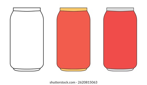 Illustration coke drink with line art unique design