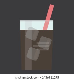 Illustration of cold coffee .