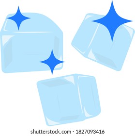 Illustration von Kalteis und süßem Blockeis