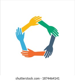 illustration of collaboration. vector art.