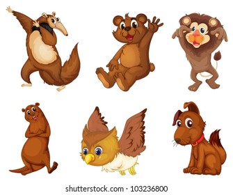 Illustration of collection of animals