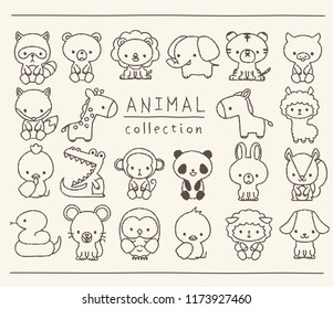 Illustration collection of animals.