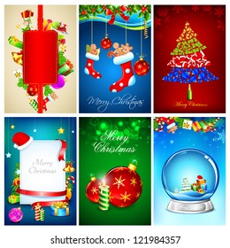 illustration of collection of Christmas background