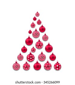 Illustration collection colorful Christmas Glass Balls - Vector