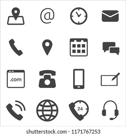 Illustration of collection of different icons of communication. Communication icon vector image for UI, web design, app design