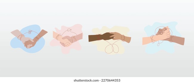 illustration collection of handshake icon eps 10