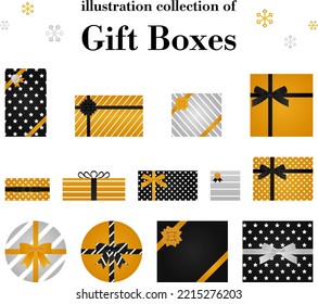 illustration collection of various gift boxes