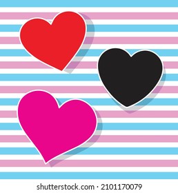 Illustration collection vector heart, icon, symbol, website
