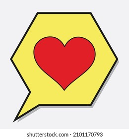 Illustration collection vector heart, icon, symbol, website