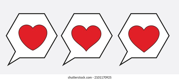 Illustration collection vector heart, icon, symbol, website