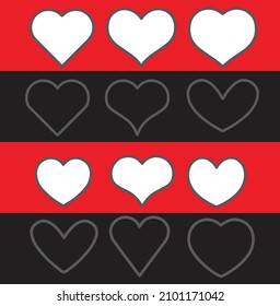 Illustration collection vector heart, icon, symbol, website