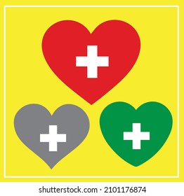 Illustration collection vector heart, icon, symbol, website