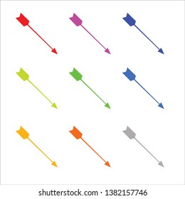 illustration of collorful bow icon