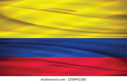 Illustration of Colombia Flag and Editable vector Colombia Country Flag