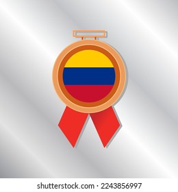 Illustration of Colombia flag Template