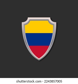 Illustration of Colombia flag Template