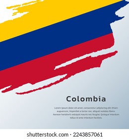 Illustration of Colombia flag Template