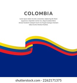 Illustration of Colombia flag Template