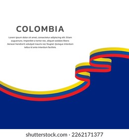 Illustration of Colombia flag Template