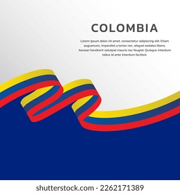 Illustration of Colombia flag Template