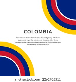 Illustration of Colombia flag Template