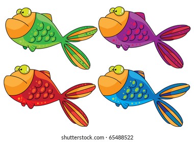 illustration of a color fish