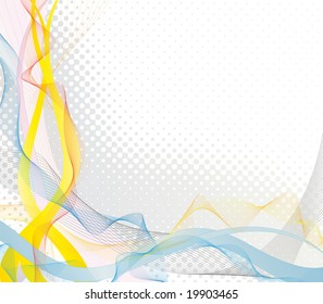 Illustration of color halftone background