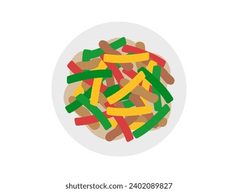 Illustration of color icon of Chinjaorosu.