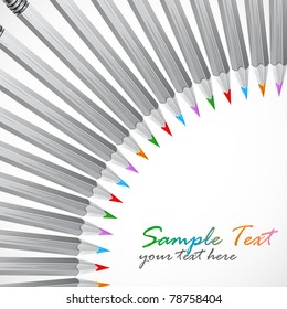 illustration of color pencil on abstract background