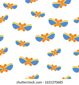 Illustration of colored bows pattern